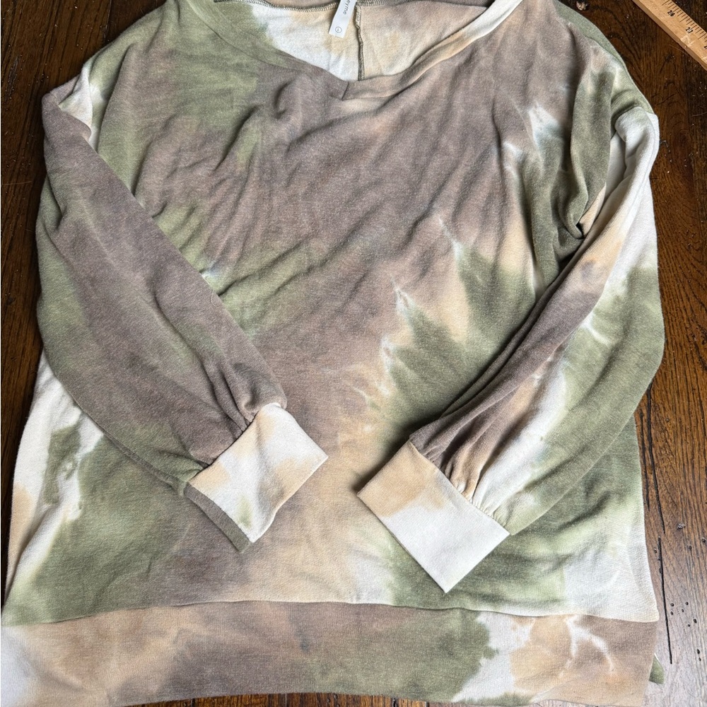 Honeyme‎ Tie-Dye Lightweight Sweatshirt Top L